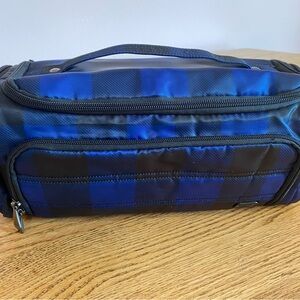 Lug Blue and Black Checkered toiletre Bag